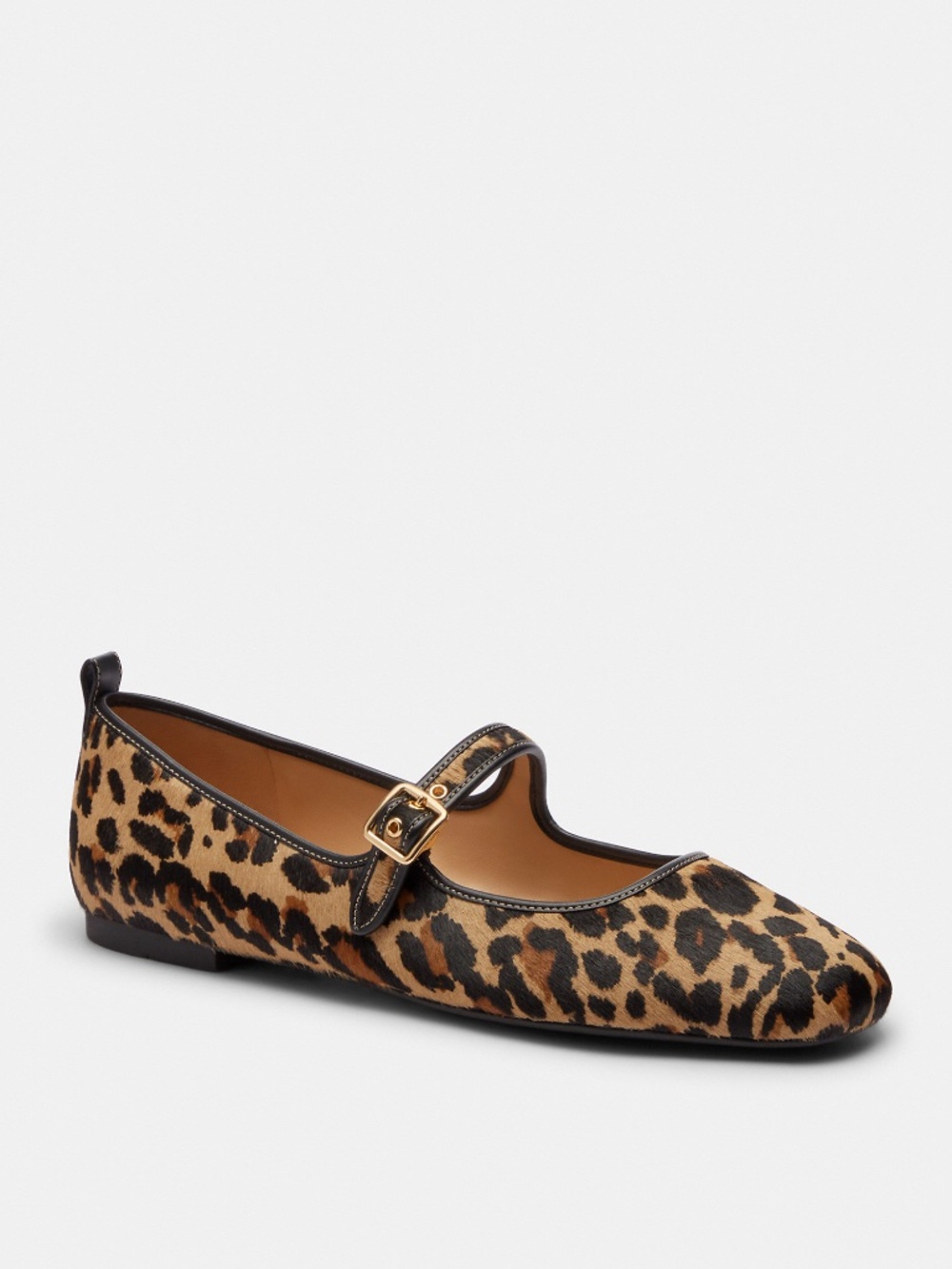 New Coach C Rivet Mary Jane With Leopard Print